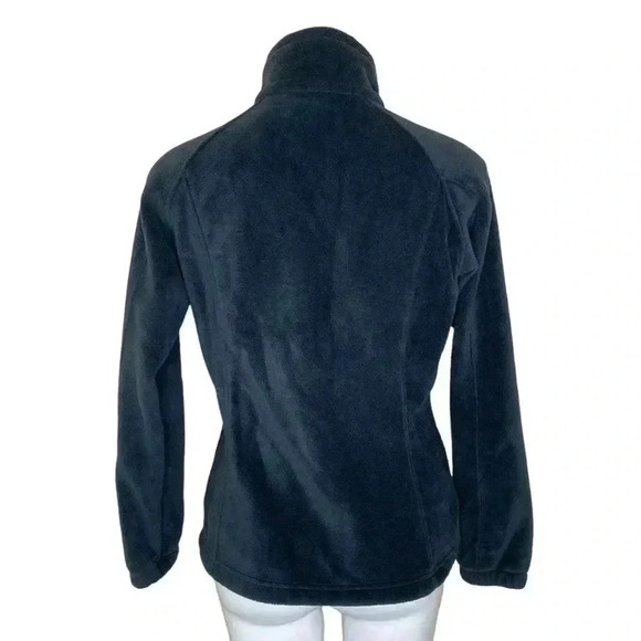 Columbia black fleece zip up coat jacket size medium gorpcore - Picture 2 of 5